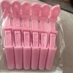 Baby Pink Alligator Hair Clips Set